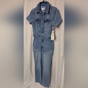 Good American Light Blue Denim Jumpsuit